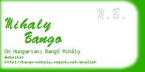 mihaly bango business card